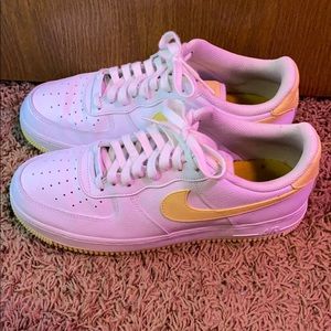 Nike Air Force 1’s - white and yellow